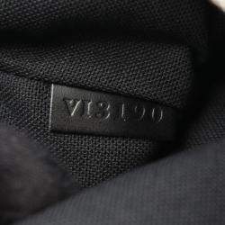 Pre Owned Louis Vuitton Tomas Shoulder Bag  Damier Graphite Canvas Black