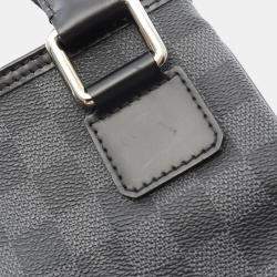 Pre Owned Louis Vuitton Tomas Shoulder Bag  Damier Graphite Canvas Black
