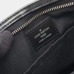 Pre Owned Louis Vuitton Tomas Shoulder Bag  Damier Graphite Canvas Black