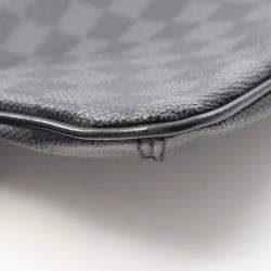 Pre Owned Louis Vuitton Tomas Shoulder Bag  Damier Graphite Canvas Black