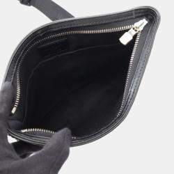 Pre Owned Louis Vuitton Tomas Shoulder Bag  Damier Graphite Canvas Black