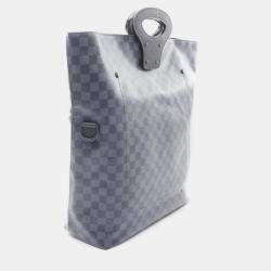 Pre Owned Louis Vuitton Folded Messenger Bag Damier Cobalt