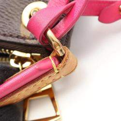Pre Owned Louis Vuitton Loretta Crossbody Shoulder Bag  Monogram Canvas Brown