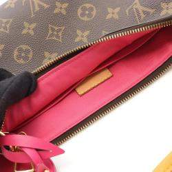 Pre Owned Louis Vuitton Loretta Crossbody Shoulder Bag  Monogram Canvas Brown