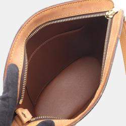 Pre Owned Louis Vuitton Drouot Shoulder Bag  Monogram Canvas Brown