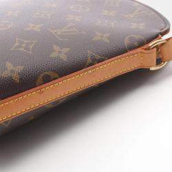 Pre Owned Louis Vuitton Drouot Shoulder Bag  Monogram Canvas Brown