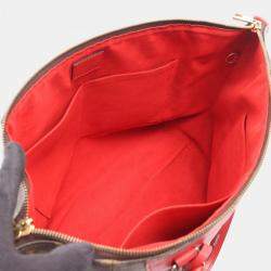 Pre Owned Louis Vuitton Estrella Mm Shoulder Tote Bag  Monogram Brown Red