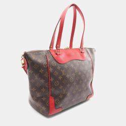 Pre Owned Louis Vuitton Estrella Mm Shoulder Tote Bag  Monogram Brown Red