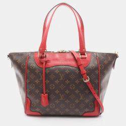 Pre Owned Louis Vuitton Estrella Mm Shoulder Tote Bag  Monogram Brown Red