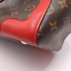 Pre Owned Louis Vuitton Estrella Mm Shoulder Tote Bag  Monogram Brown Red