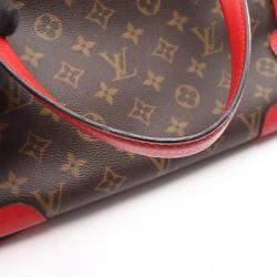 Pre Owned Louis Vuitton Estrella Mm Shoulder Tote Bag  Monogram Brown Red