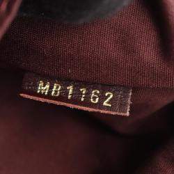 Pre Owned Louis Vuitton Saumur Pm Shoulder Bag  Monogram Canvas Bordeaux Sepia