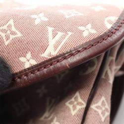 Pre Owned Louis Vuitton Saumur Pm Shoulder Bag  Monogram Canvas Bordeaux Sepia