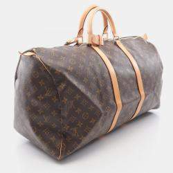 Pre Owned Louis Vuitton Keepall 55 Travel Handbag  Monogram Canvas