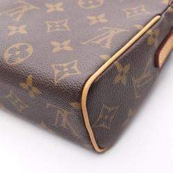 Pre Owned Louis Vuitton Recital Handbag  Monogram Canvas Leather Brown