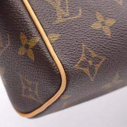 Pre Owned Louis Vuitton Recital Handbag  Monogram Canvas Leather Brown