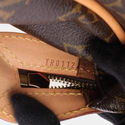 Pre Owned Louis Vuitton Stresa Pm Shoulder Bag  Monogram Canvas Leather Brown