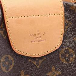 Pre Owned Louis Vuitton Stresa Pm Shoulder Bag  Monogram Canvas Leather Brown