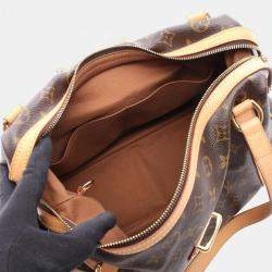 Pre Owned Louis Vuitton Stresa Pm Shoulder Bag  Monogram Canvas Leather Brown