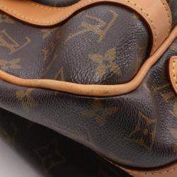 Pre Owned Louis Vuitton Stresa Pm Shoulder Bag  Monogram Canvas Leather Brown