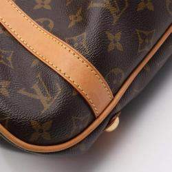 Pre Owned Louis Vuitton Stresa Pm Shoulder Bag  Monogram Canvas Leather Brown
