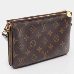 Pre Owned Louis Vuitton Pochette Double Zip Shoulder Bag  Monogram Giant Reverse