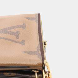 Pre Owned Louis Vuitton Pochette Double Zip Shoulder Bag  Monogram Giant Reverse
