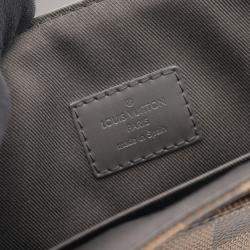 Pre Owned Louis Vuitton District Mm Nm Shoulder Bag  Damier Canvas Brown Ebene