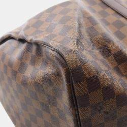 Pre Owned Louis Vuitton Keepall 50 Travel Duffle Bag  Damier Canvas Ebene
