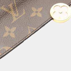 Pre Owned Louis Vuitton Portefeuille Flore Pink/Brown Monogram Canvas Chain Shoulder Bag