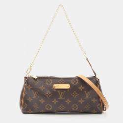 Pre Owned Louis Vuitton Eva Brown Monogram Canvas Leather Shoulder Bag