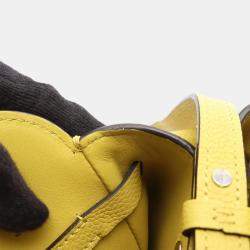 Pre Owned Louis Vuitton Milla PM Yellow Leather Top Handle Bag