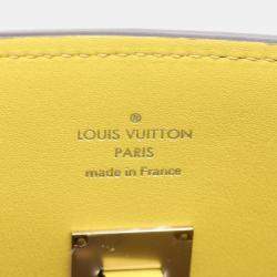 Pre Owned Louis Vuitton Milla PM Yellow Leather Top Handle Bag