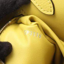 Pre Owned Louis Vuitton Milla PM Yellow Leather Top Handle Bag
