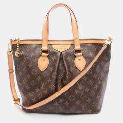 Pre Owned Louis Vuitton Palermo PM Brown Monogram Canvas Handbag