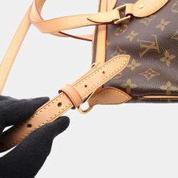Pre Owned Louis Vuitton Palermo PM Brown Monogram Canvas Handbag