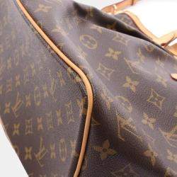 Pre Owned Louis Vuitton Palermo PM Brown Monogram Canvas Handbag
