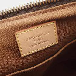Pre Owned Louis Vuitton Palermo PM Brown Monogram Canvas Handbag