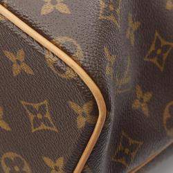 Pre Owned Louis Vuitton Palermo PM Brown Monogram Canvas Handbag