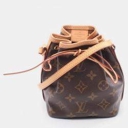 Pre Owned Louis Vuitton Nano Noe Brown Monogram Canvas Shoulder Bag