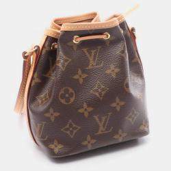 Pre Owned Louis Vuitton Nano Noe Brown Monogram Canvas Shoulder Bag