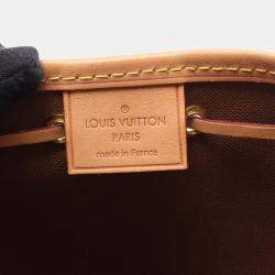 Pre Owned Louis Vuitton Nano Noe Brown Monogram Canvas Shoulder Bag