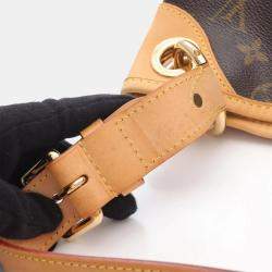 Pre Owned Louis Vuitton Galliera PM Brown Monogram Canvas Shoulder Bag