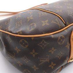Pre Owned Louis Vuitton Galliera PM Brown Monogram Canvas Shoulder Bag