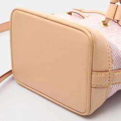 Pre Owned Louis Vuitton Nano Noe Pink Monogram Laminated Canvas Shoulder Handbag