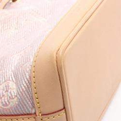 Pre Owned Louis Vuitton Nano Noe Pink Monogram Laminated Canvas Shoulder Handbag