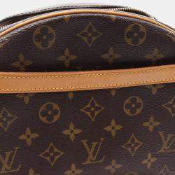 Pre Owned Louis Vuitton Blois Brown Monogram Canvas Leather Shoulder Bag