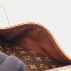 Pre Owned Louis Vuitton Blois Brown Monogram Canvas Leather Shoulder Bag