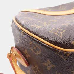 Pre Owned Louis Vuitton Blois Brown Monogram Canvas Leather Shoulder Bag