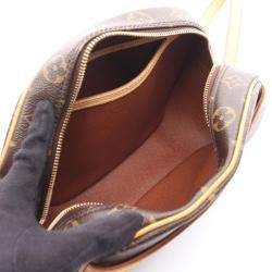 Pre Owned Louis Vuitton Blois Brown Monogram Canvas Leather Shoulder Bag